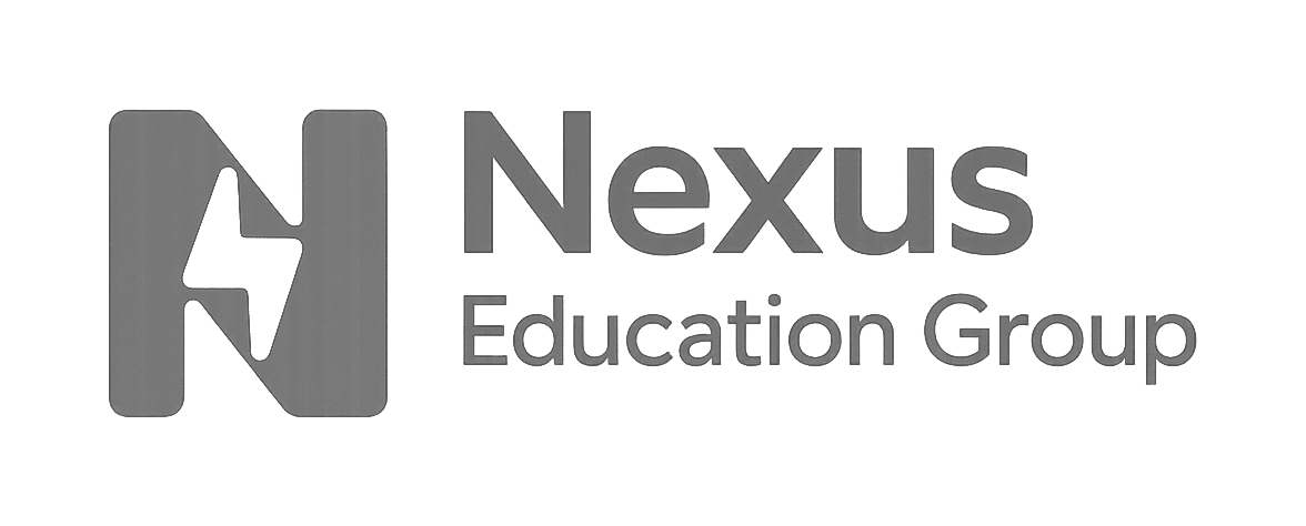 nexus education group logo upscaled transparent light greyscale